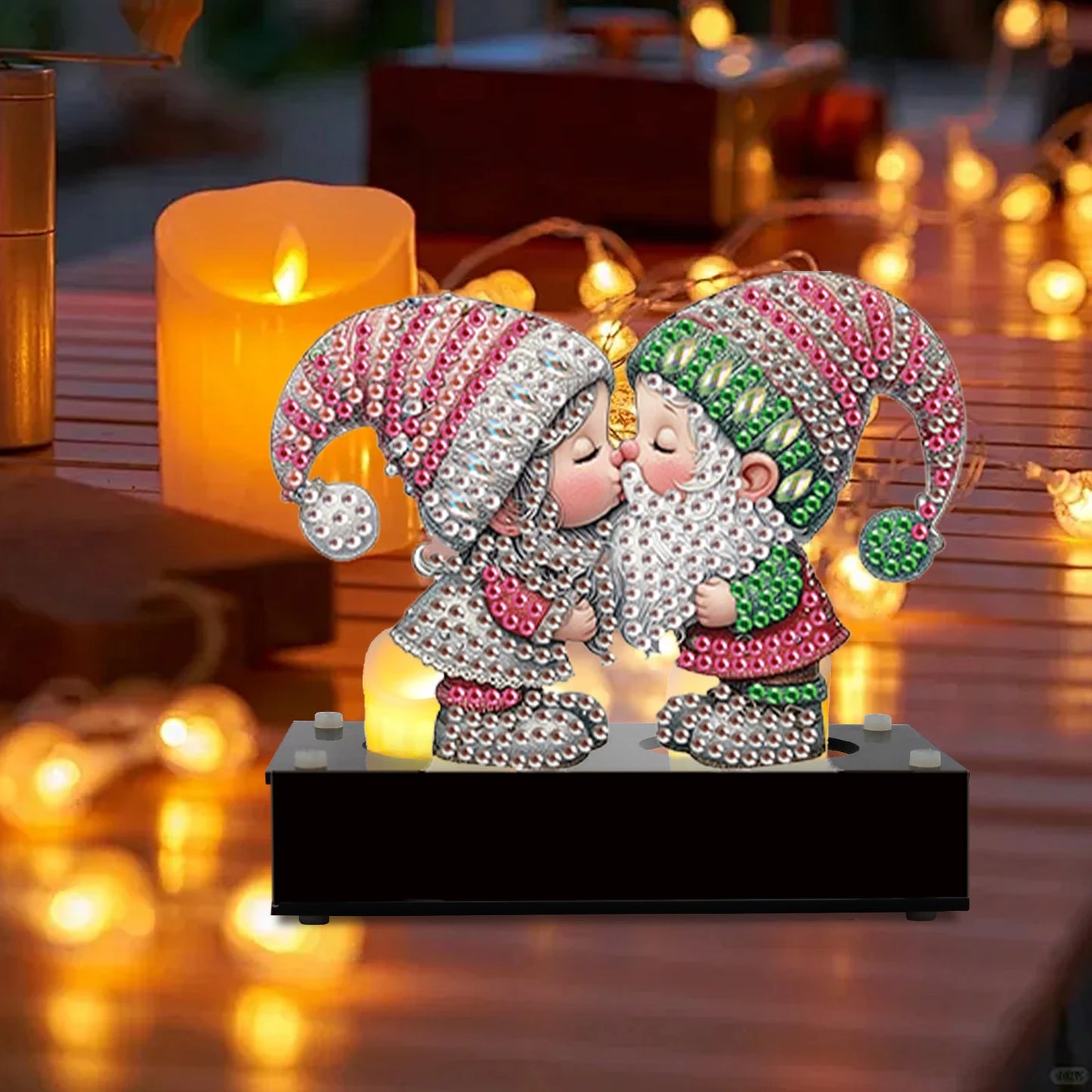 Flower Puppy Diamond Painting Candle Holder – Cute Desktop Tealight Ornament for Home Decor & Aromatherapy