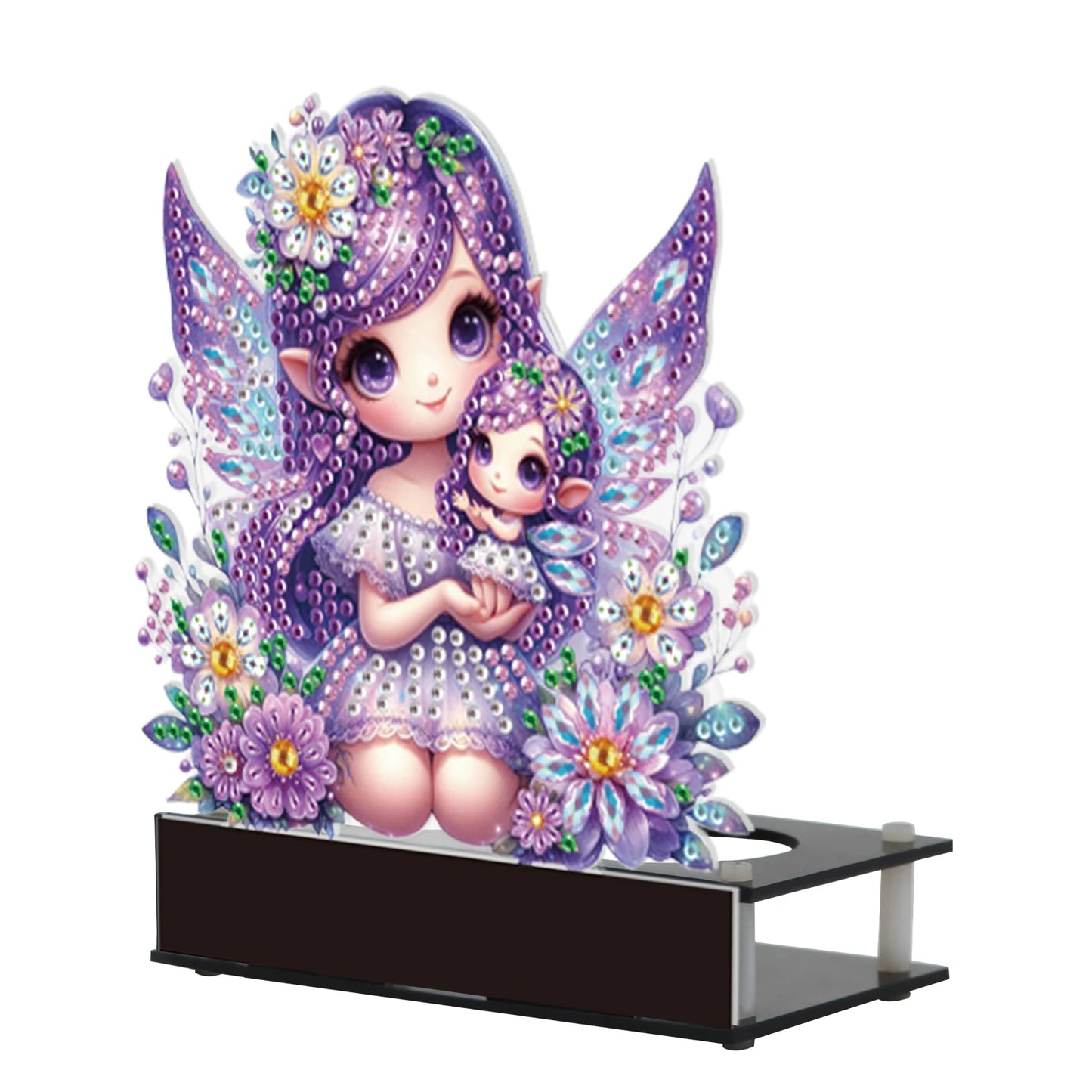 Flower Puppy Diamond Painting Candle Holder – Cute Desktop Tealight Ornament for Home Decor & Aromatherapy