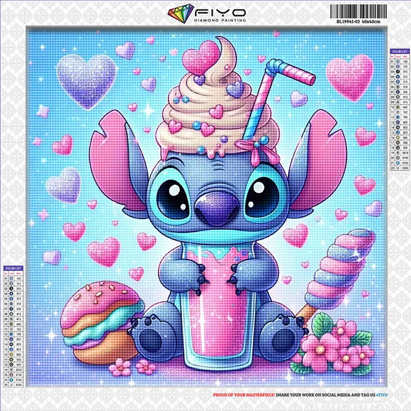 30x30cm Lilo & Stitch Diamond Painting Kit – Full Drill Mosaic Embroidery Art with Rhinestones | DIY Cross Stitch Craft for Home Decor