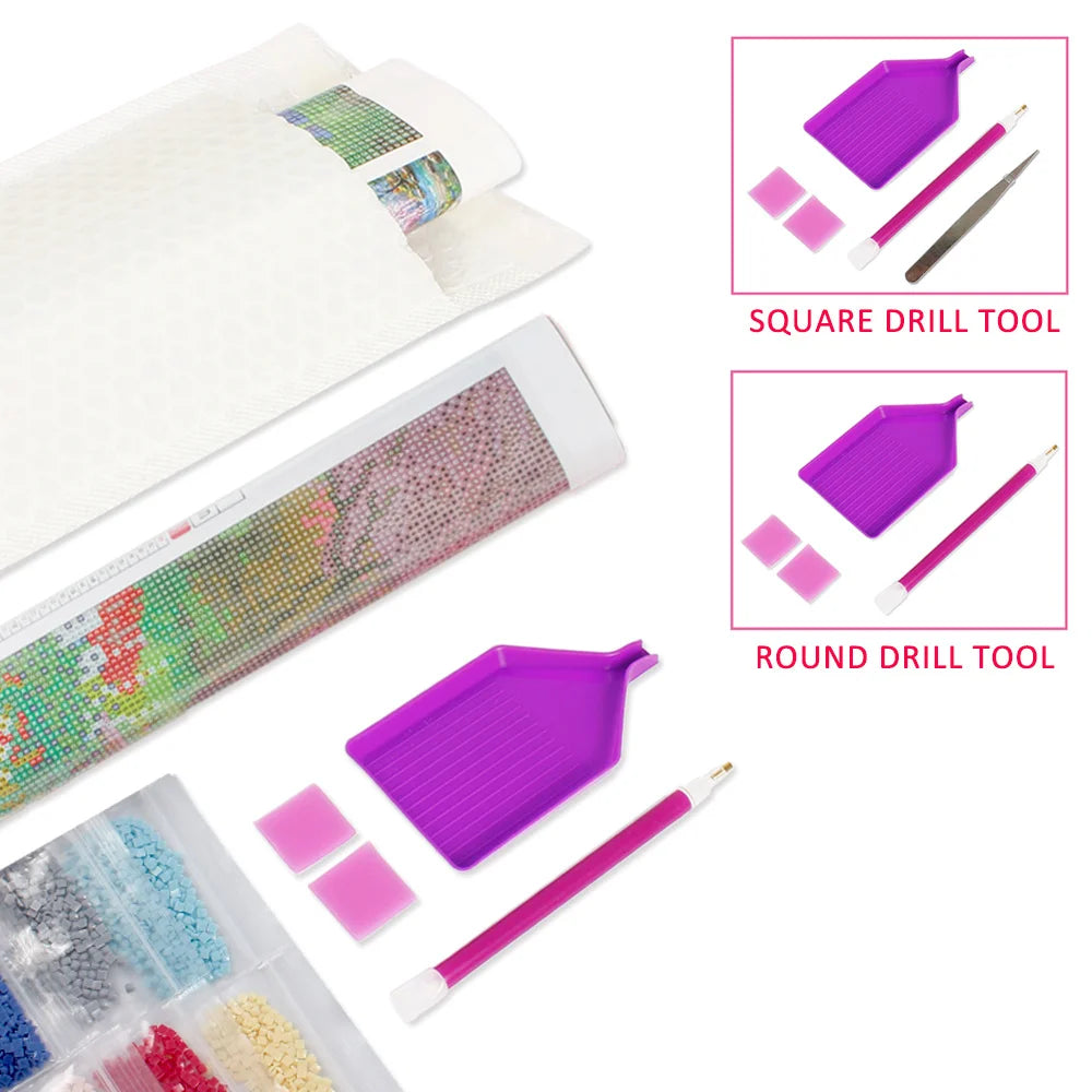 Evershine Dream Catcher Diamond Painting Kit – Full Square Drill Flower Mosaic Embroidery Wall Art with Rhinestones
