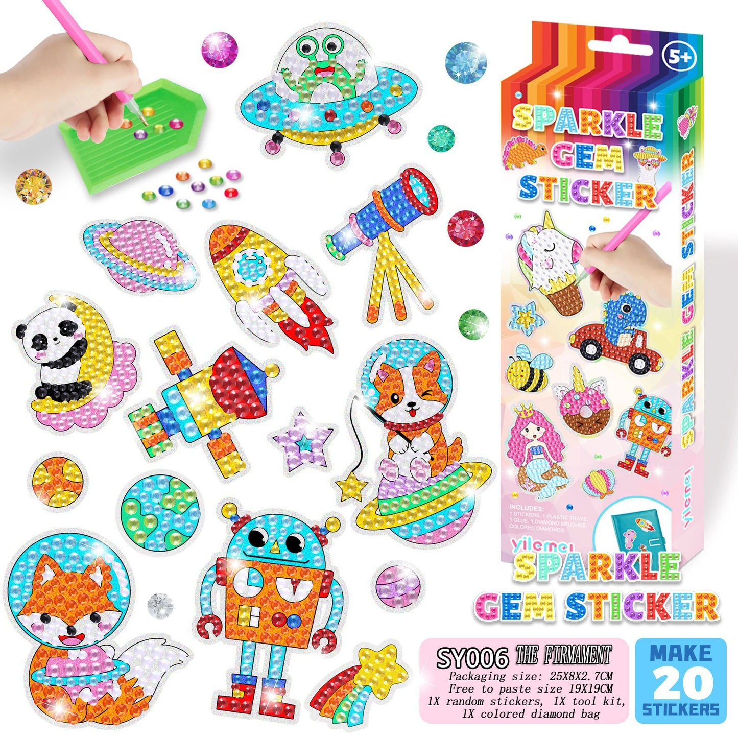 Cartoon DIY Diamond Painting Kit for Girls – Unicorn, Mermaid & Cute Animal Designs | Fun Handicraft Gift for Kids