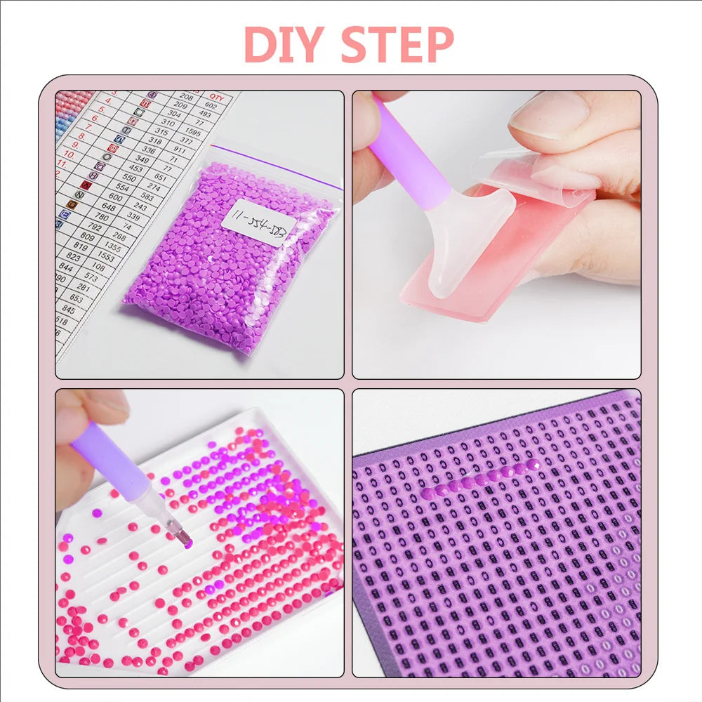Huacan New Arrivals Skull Diamond Painting Kit – Full Square & Round Drill Mosaic Flower Rose Art DIY Craft & Wall Decoration Gift