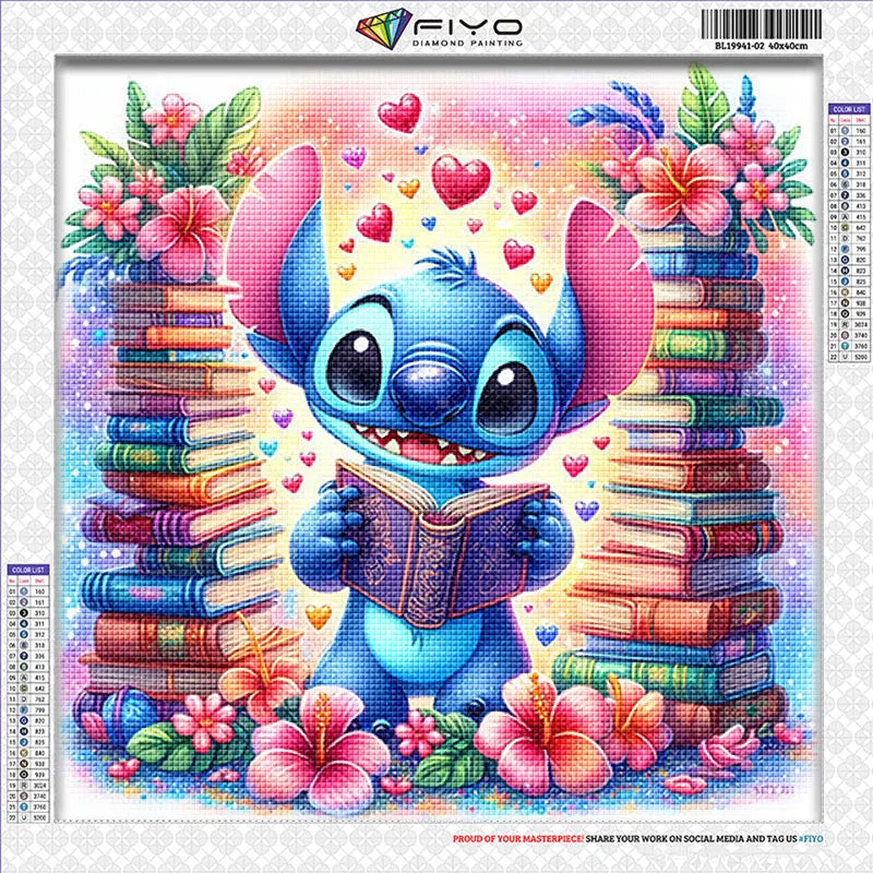 30x30cm Lilo & Stitch Diamond Painting Kit – Full Drill Mosaic Embroidery Art with Rhinestones | DIY Cross Stitch Craft for Home Decor