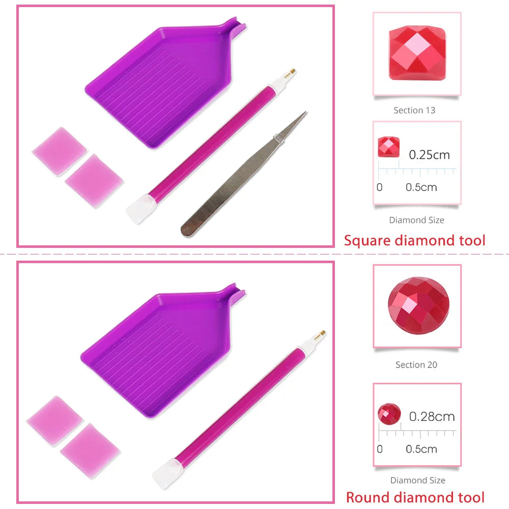 Huacan New Arrivals Skull Diamond Painting Kit – Full Square & Round Drill Mosaic Flower Rose Art DIY Craft & Wall Decoration Gift