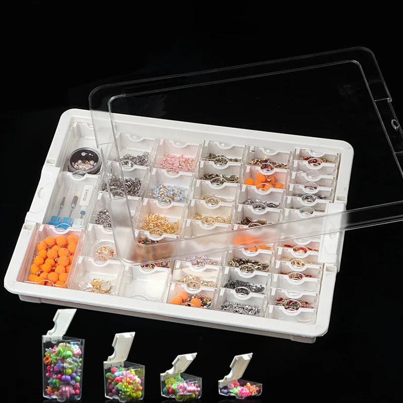 EverShine Diamond Painting Drill Storage Box – 2023 New Mosaic Embroidery Organizer for Beads, Tools & Accessories