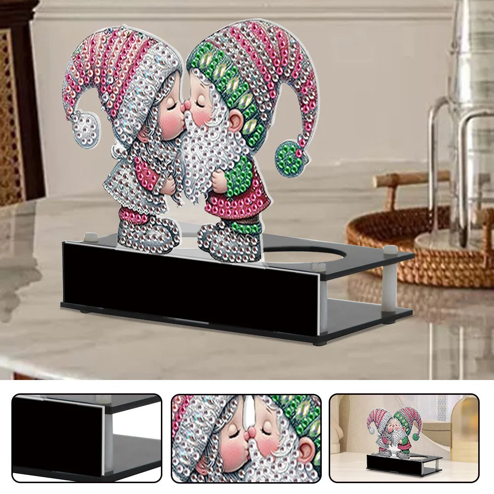 Flower Puppy Diamond Painting Candle Holder – Cute Desktop Tealight Ornament for Home Decor & Aromatherapy