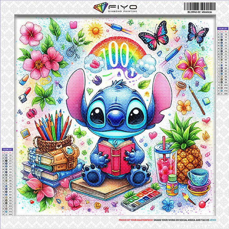 30x30cm Lilo & Stitch Diamond Painting Kit – Full Drill Mosaic Embroidery Art with Rhinestones | DIY Cross Stitch Craft for Home Decor