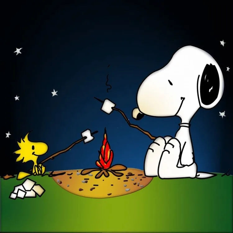 2024 New Kawaii Snoopy Diamond Painting Kit – DIY Full Drill Cross Stitch Mosaic Embroidery | Cute Cartoon Home Décor & Gift