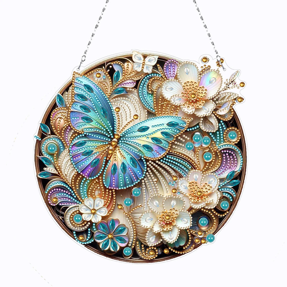 5D DIY Diamond Painting Hanging Pendants – Double-Sided Special Shape Bee, Owl & Peacock Suncatcher Ornaments for Wall & Window Décor