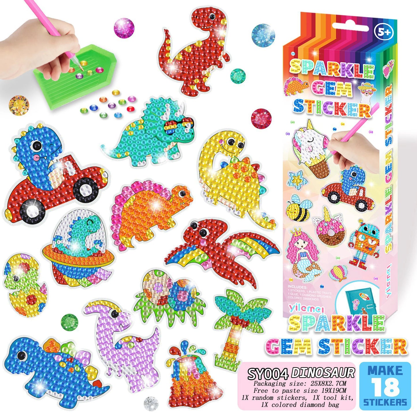 Cartoon DIY Diamond Painting Kit for Girls – Unicorn, Mermaid & Cute Animal Designs | Fun Handicraft Gift for Kids