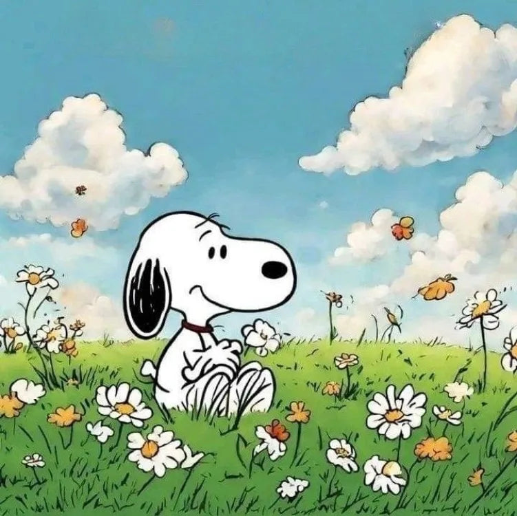2024 New Kawaii Snoopy Diamond Painting Kit – DIY Full Drill Cross Stitch Mosaic Embroidery | Cute Cartoon Home Décor & Gift