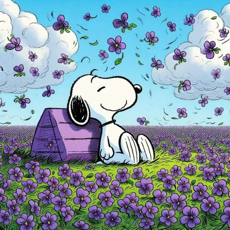 2024 New Kawaii Snoopy Diamond Painting Kit – DIY Full Drill Cross Stitch Mosaic Embroidery | Cute Cartoon Home Décor & Gift