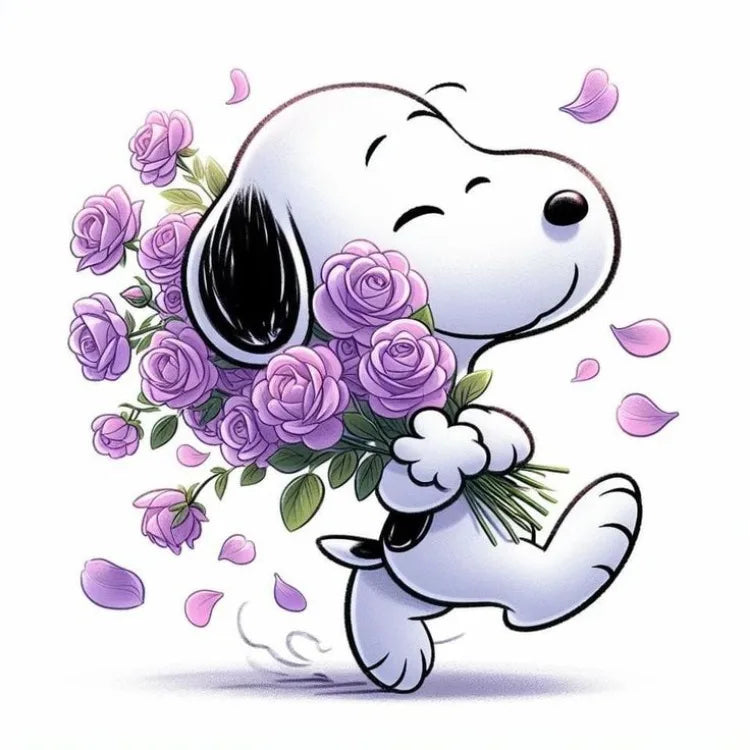 2024 New Kawaii Snoopy Diamond Painting Kit – DIY Full Drill Cross Stitch Mosaic Embroidery | Cute Cartoon Home Décor & Gift