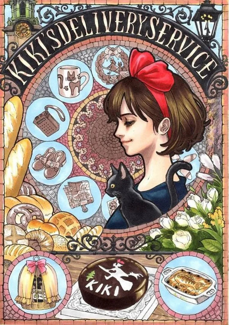 Japanese Cat Anime Diamond Painting 5D DIY Art Pattern Printing Kit Jigsaw Canvas Mosaic Stitching Home Decoration