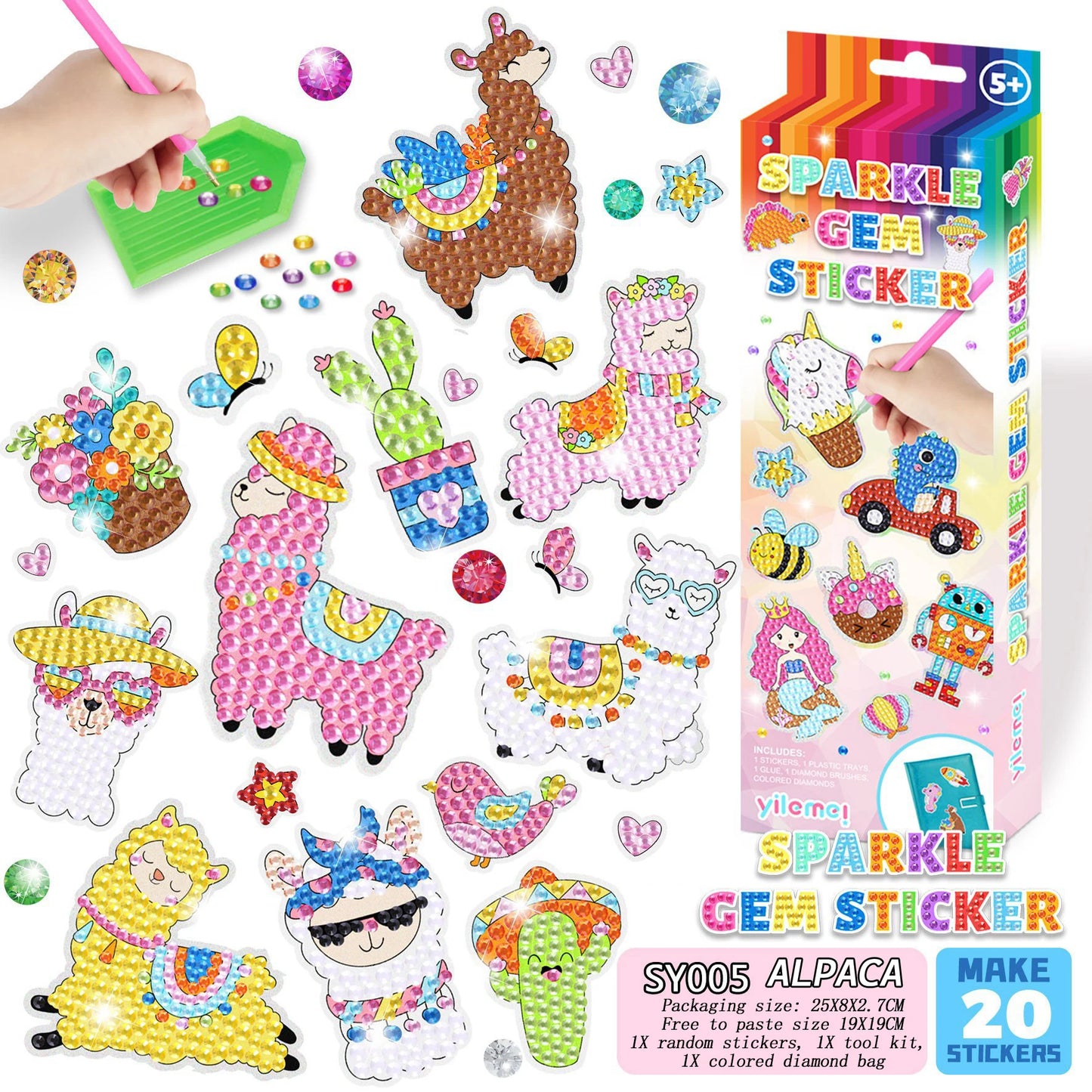 Cartoon DIY Diamond Painting Kit for Girls – Unicorn, Mermaid & Cute Animal Designs | Fun Handicraft Gift for Kids