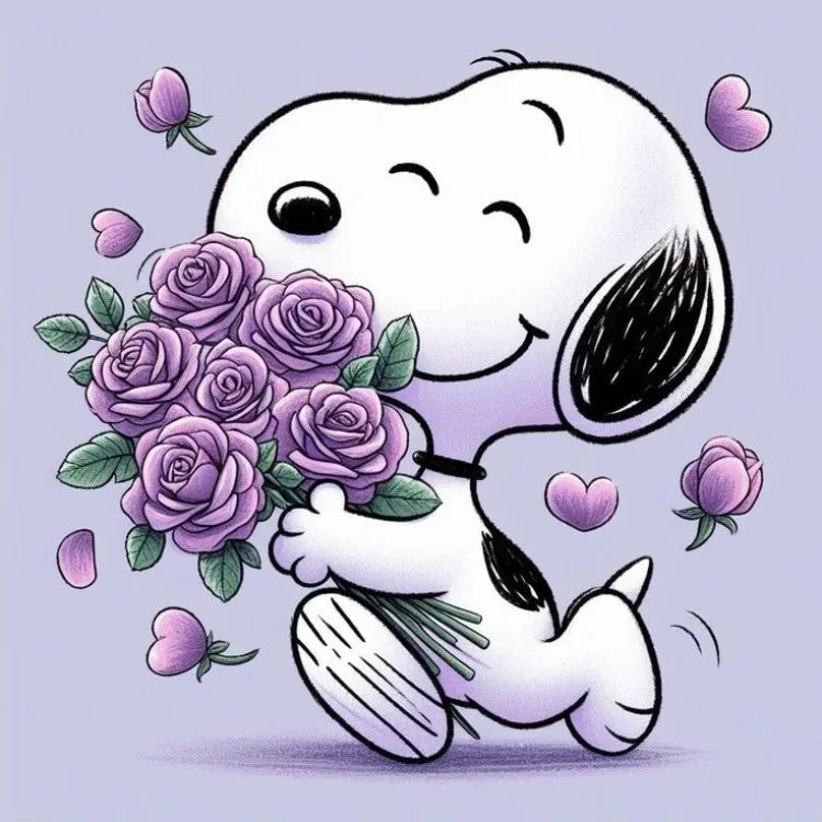2024 New Kawaii Snoopy Diamond Painting Kit – DIY Full Drill Cross Stitch Mosaic Embroidery | Cute Cartoon Home Décor & Gift