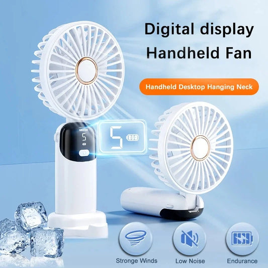 Portable Electric Neck Fan – Mini USB Rechargeable Air Conditioner with Bladeless Cooling, Hands-Free Wearable Fan for Home, Office & Travel