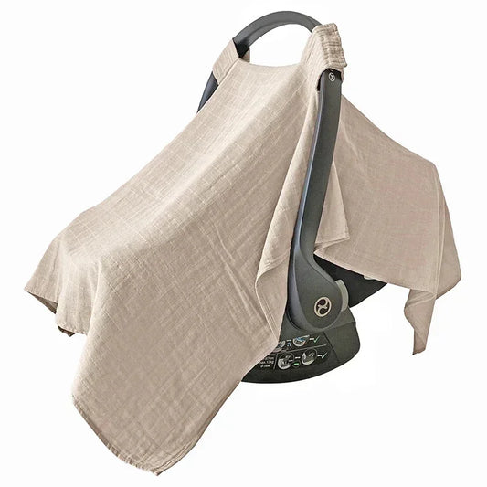Baby Safety Seat Sun Shade – Breathable Cotton Stroller Cover, Windproof & Sunproof Baby Protector, Ideal for Outdoor Stroller Use