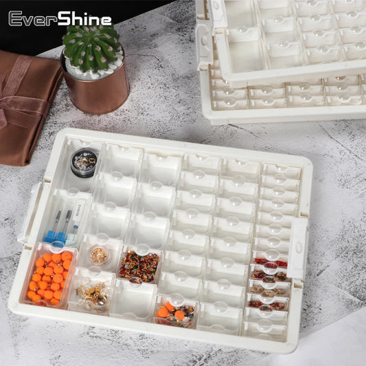 EverShine Diamond Painting Drill Storage Box – 2023 New Mosaic Embroidery Organizer for Beads, Tools & Accessories