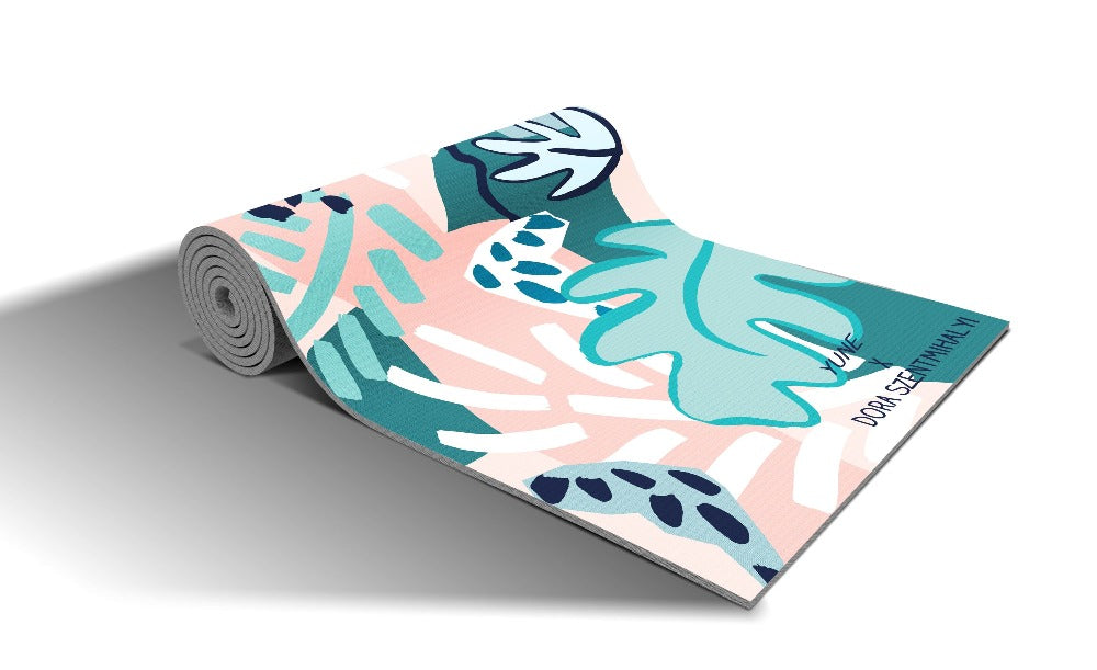 Yune Yoga Best Yoga Mat Dora Szentmihalyi Jungle Design - Premium Non-Slip Exercise Mat for Yoga Pilates Meditation | Artist Collection